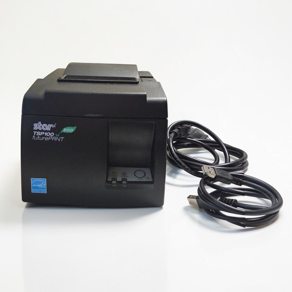 STAR TSP 100 Future Print Thermal Receipt Printer and spare paper rolls